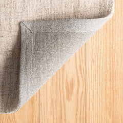 Crosshatch Hand Hooked Wool Rug -  Ivory, 4' x 6'