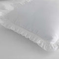 Solid Ruffle Garment Washed Cotton Percale Sham - White, Euro
