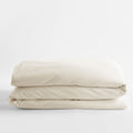 Premium Smooth Organic Cotton Sateen Duvet Cover - Ivory, Full