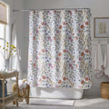 Garden Mirage Classic Cool Cotton Percale Shower Curtain - White Multi