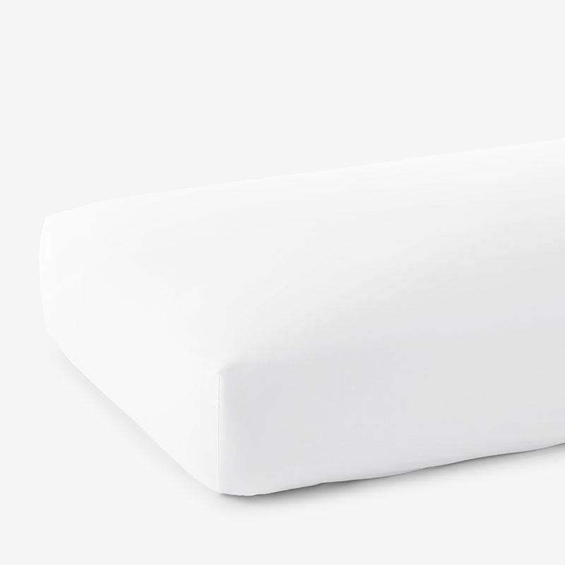 Classic Smooth Rayon Made From Bamboo Sateen Fitted Bed Sheet - White, Full