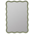 Wave Rectangle Wall Mirror - Sage