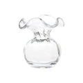 Hibiscus Glass Fluted Vases - Clear, Small
