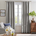 Velvet Blackout Window Curtain - Gray, 96 in.