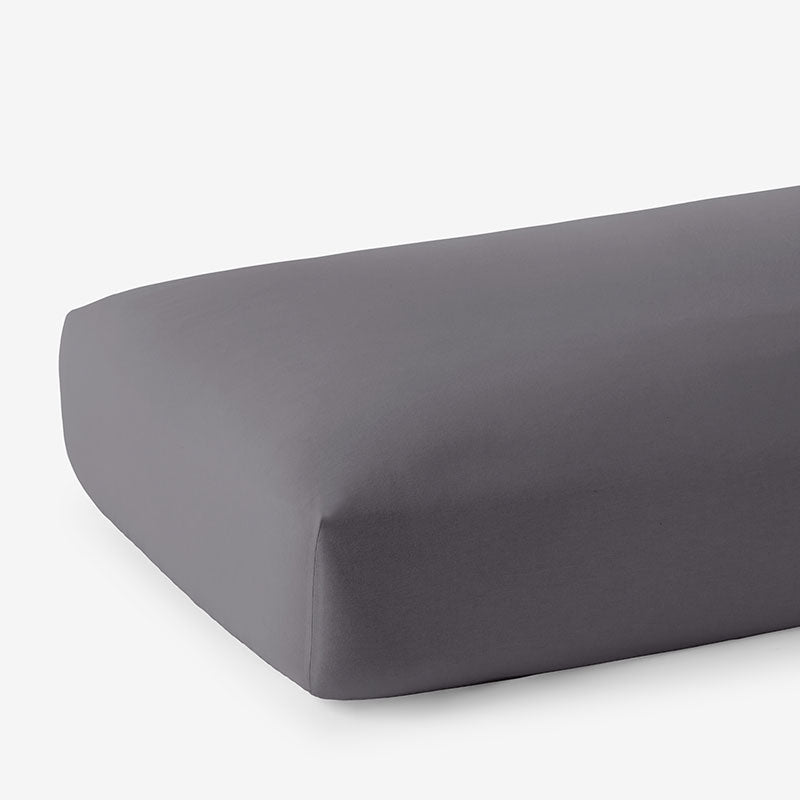 Classic Ultra-Cozy Cotton Velvet Flannel Fitted Bed Sheet - Stone Gray, King