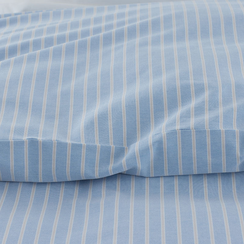 Classic Oxford Yarn-Dyed Stripe Sham - Blue/Beige, Standard