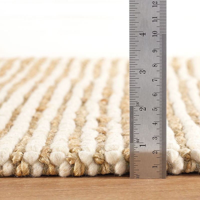 Twiggy Natural Handwoven Jute/Wool Rug - Natural, 2' x 3'