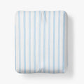 Blossoms and Stripes Classic Cool Cotton Percale Fitted Bed Sheet - Squiggle Stripe, Twin