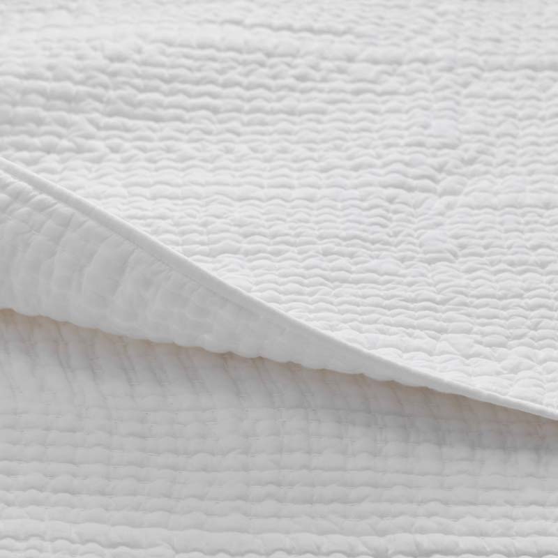 Texture Block Quilted Sham - White, King