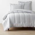Classic Smooth Sateen Solid Comforter - Light Gray, King/Cal King