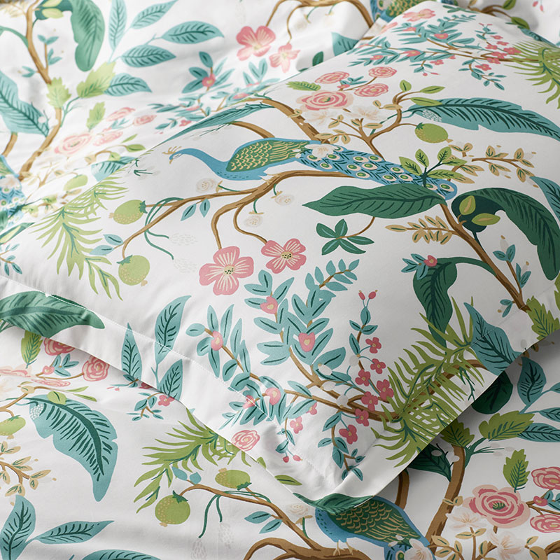 Peacock Classic Smooth Sateen Sham - Cream, King