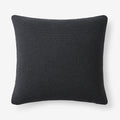 Classic All Season Breathable Cotton Knit Decorative Pillow Cover - Dark Gray