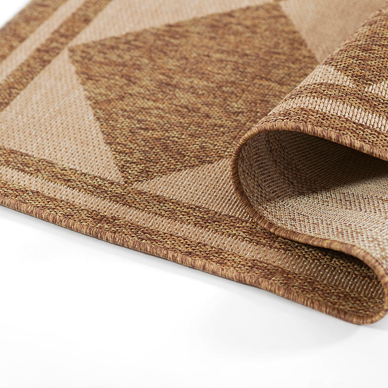 Diamond Checkered Outdoor Rug - Natural, 2' 7" x 7' 6" Runner