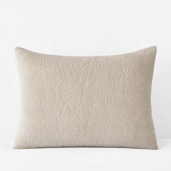 Tinsley Leaf Quilted Sham - Beige Tan, King
