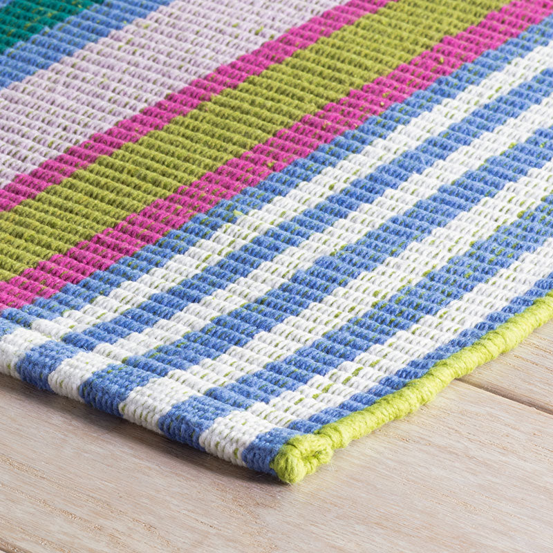 Mellie Stripe Handwoven Cotton Rug - Multi, 6' x 9'