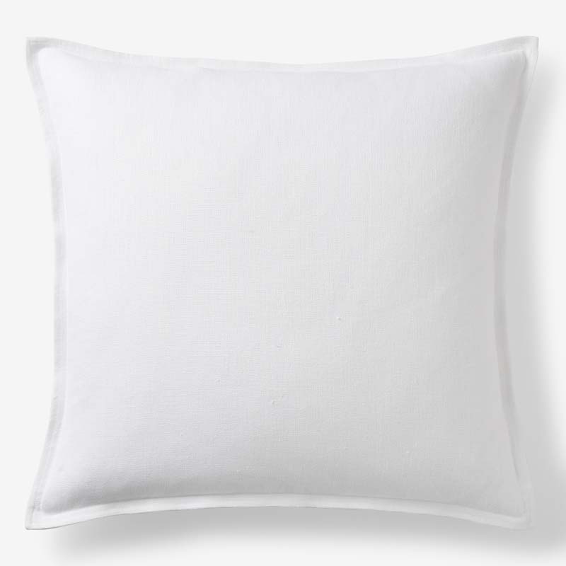 Linen Decorative Square Pillow Cover - White,  24 in. x 24 in.