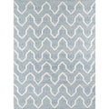 Arrow Stripe Handwoven Wool Rug - Blue, 5' x 8'