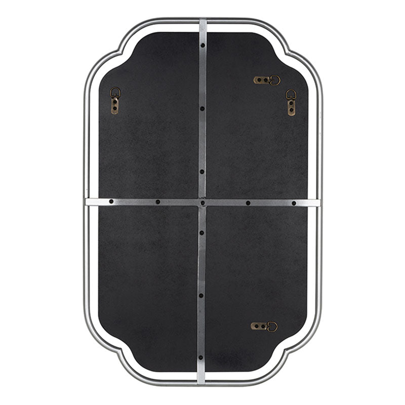 Gilded Floating Frame Wall Mirror - Silver
