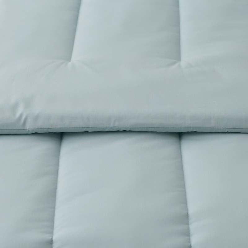 Solid Garment Washed Cotton Percale Comforter - Cloud Blue, King/Cal. King