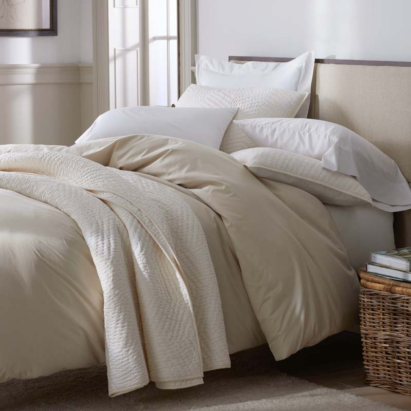 Premium Cool Supima® Cotton Percale Duvet Cover - Oatmeal, Twin/Twin XL