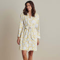 Printed Pima Cotton Women's Kimono Robe - Avignon, XXL