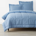 Classic Cool Cotton Percale Comforter - Porcelain Blue, Full