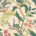 Peacock Traditional Wallpaper - Light Pink, Roll