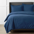 Classic Ultra-Cozy Cotton Velvet Flannel Solid Duvet Cover - Slate Blue, Full/Queen
