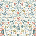 Wildwood Traditional Wallpaper - Rose Multi, Swatch