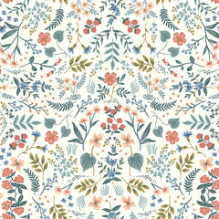 Wildwood Traditional Wallpaper - Rose Multi, Swatch