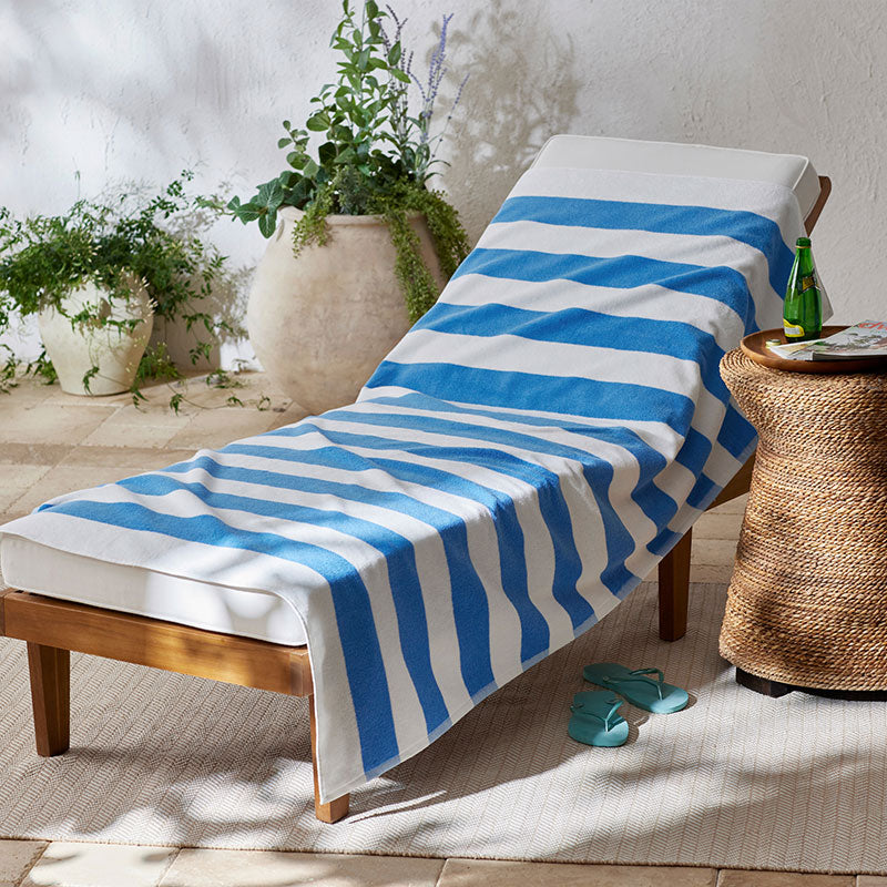 Classic Cabana Stripe Beach Towel - Blue