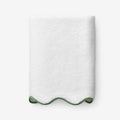 Scalloped Edge Bath Towel - Green