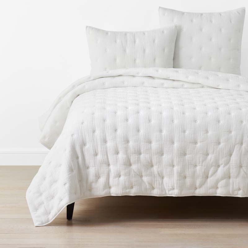 Gauze Deco Quilt - Off White, King/Cal. King