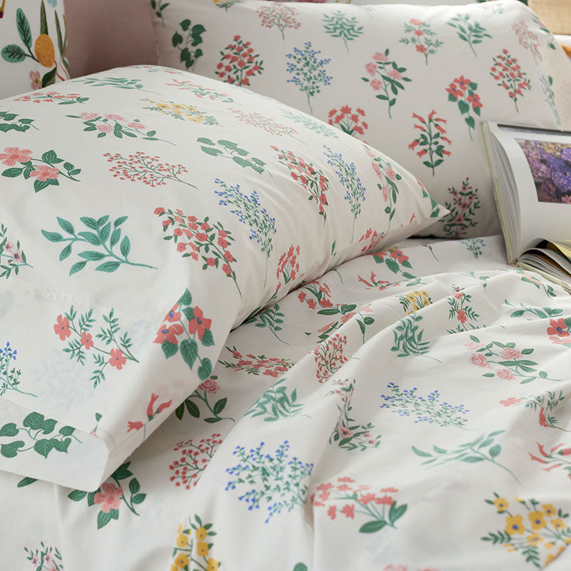 Hawthorne Classic Cool Percale Fitted Bed Sheet - Ivory Multi, Twin