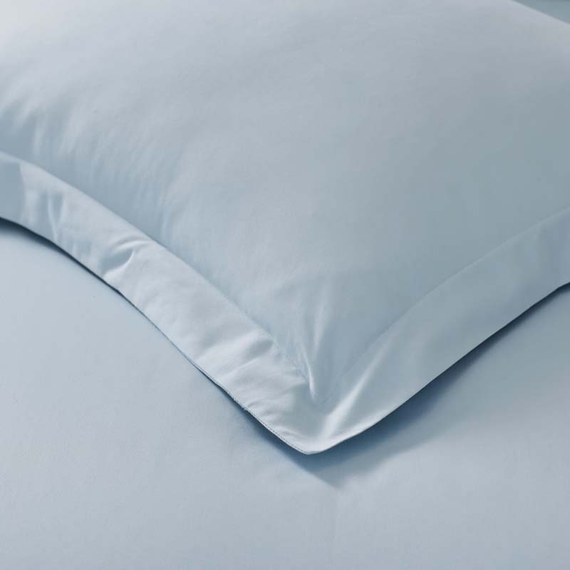 Luxe Smooth Egyptian Cotton Sateen Flat Bed Sheet - Sky Blue, Twin/Twin XL