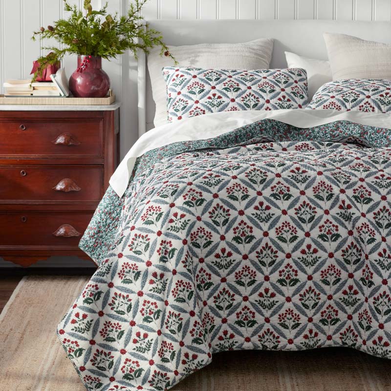 Elderberry Reversible Quilted Sham - White, Standard