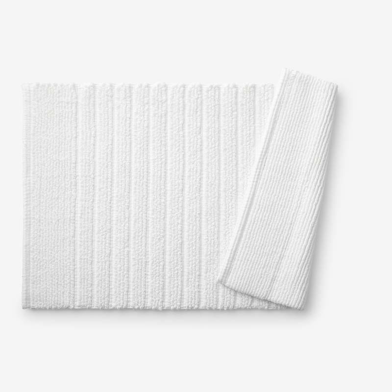 Textured Handwoven Cotton Bath Rug - Stripe, 17 in. x 24 in.