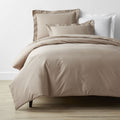 Classic Cool Cotton Percale Bed Duvet Cover - Cocoa, Twin/Twin XL