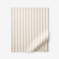 Tailored Stripes and Plaids Classic Cool Cotton Percale Flat Bed Sheet - Narrow Stripe Gold, Full
