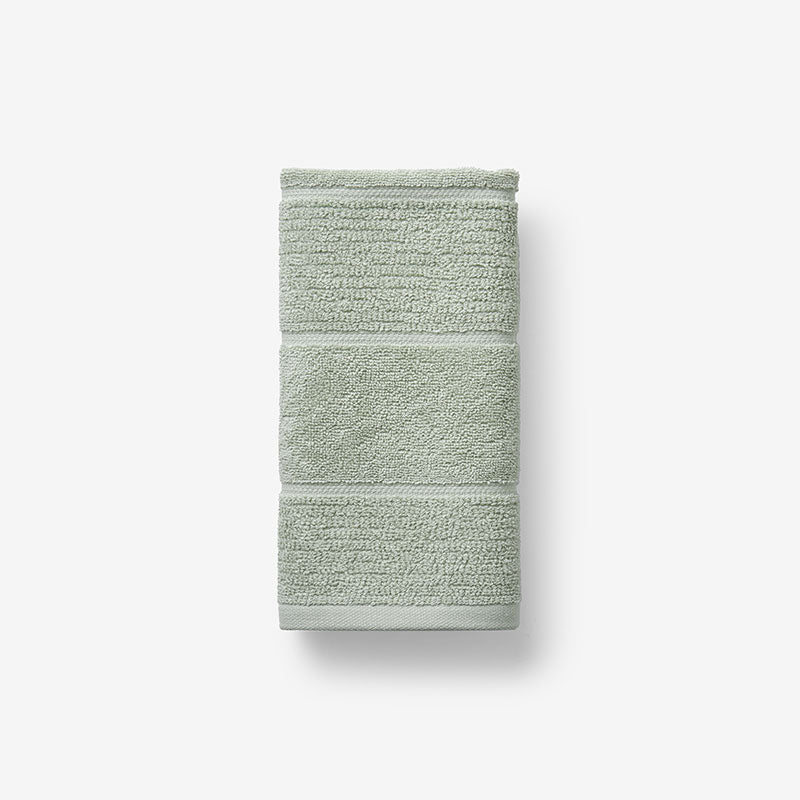 Textured Stripe Hand Towel - Green Mist