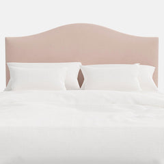 Saddle Velvet Headboard - Blush, Twin