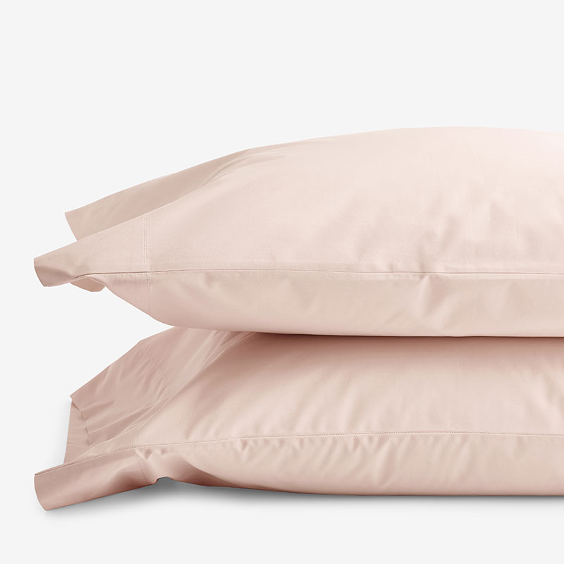 Classic Cool Cotton Percale Pillowcase Set - Peach Nectar, Standard