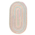 Dramatic Static Reversible Braided Rug - Multi, 7' x 9' Oval