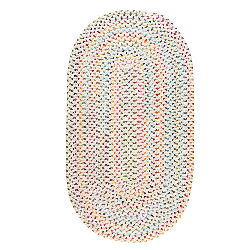 Dramatic Static Reversible Braided Rug - Multi, 7' x 9' Oval