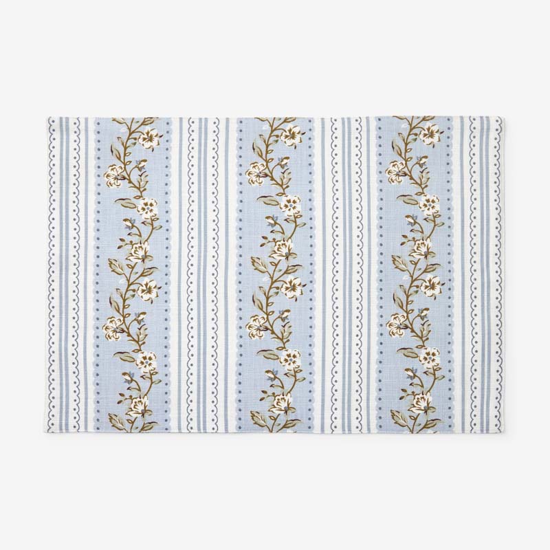 Floral Placemats, Set of 4 - Floral Stripe