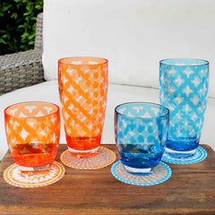 Palazzioi Tumblers, Set of 4 -  Orange, Large