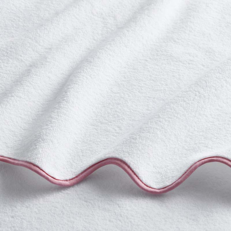 Scalloped Edge Hand Towel - Pink