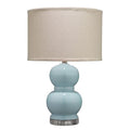 Handblown Glass Globe Table Lamp - Lightblue