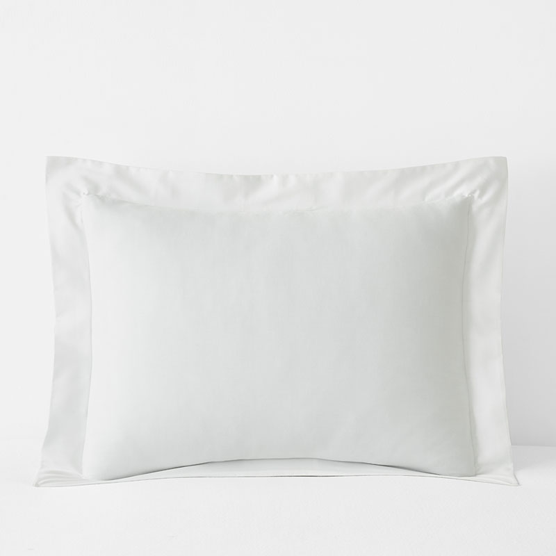Classic Smooth Sateen Solid Sham - White, King