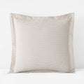 Classic Stripes and Plaids Cool Yarn-Dyed Cotton Percale Sham - Stripe Tan, Euro
